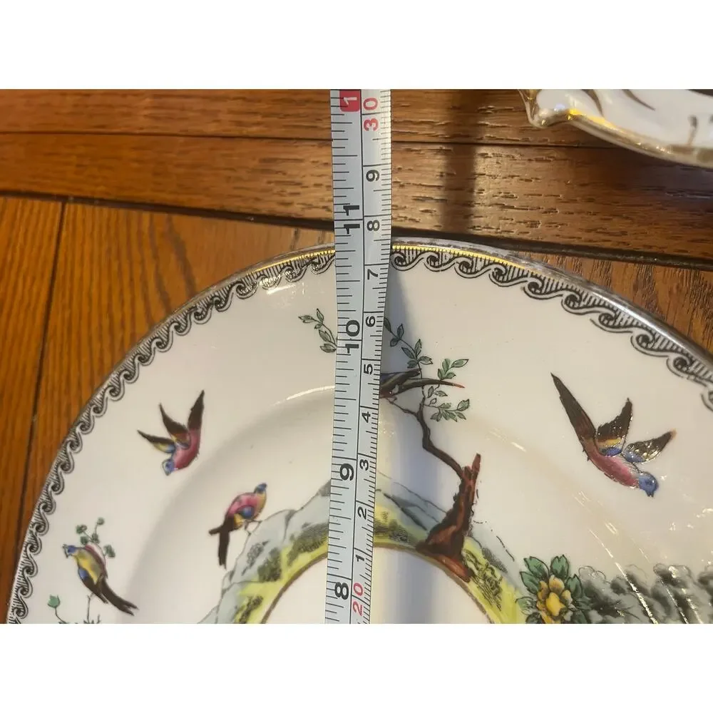 Royal Stafford English Bone China Bird Handled Cake Plate Serving Platter 11”